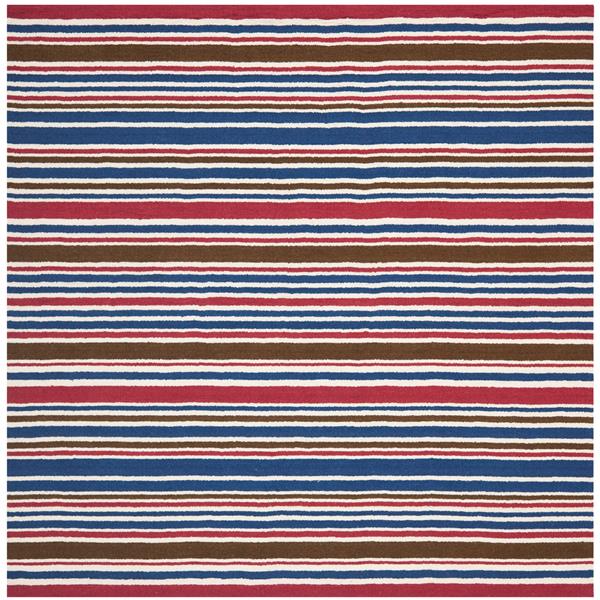 Safavieh Kids Square Rug - 7-ft x 7-ft - Wool - Ivory/Multi SFK315A-7SQ ...