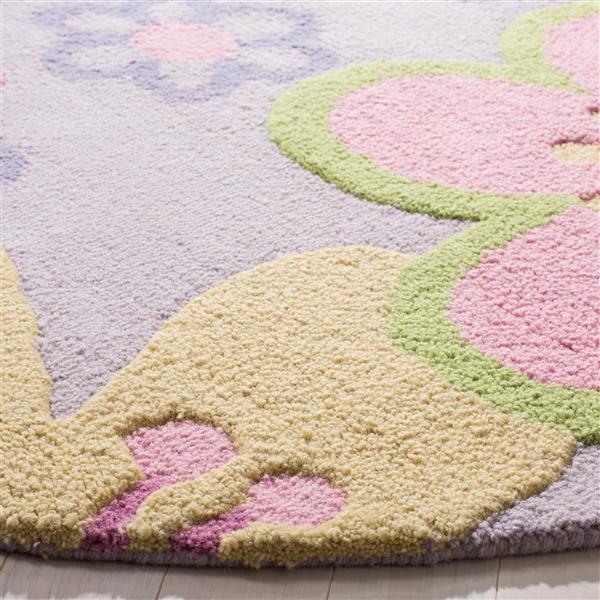 Safavieh Kids Round Rug - 4-ft x 4-ft - Wool - Multi