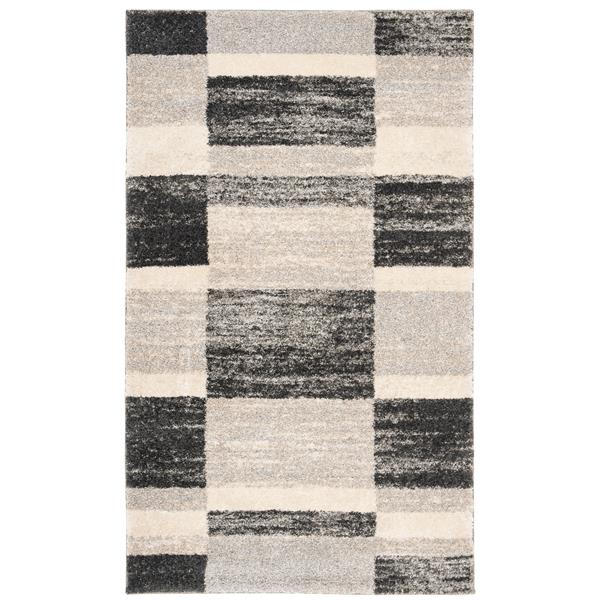 Safavieh Retro Rug 3' x 5' Polypropylene Dark Grey/Light Grey
