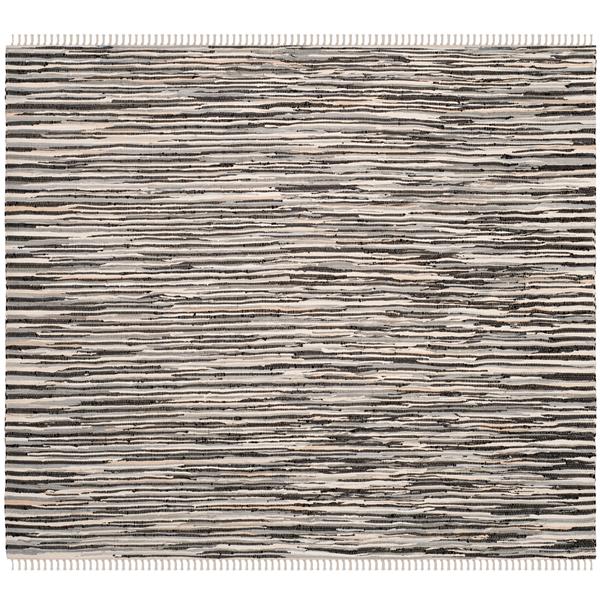 Safavieh Rag Rug Square Rug - 6-ft x 6-ft - Cotton - Black/Multi