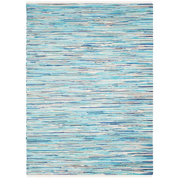 Safavieh Rag Rug - 4-ft x 6-ft - Cotton - Turquoise/Multi RAR129C-4 | RONA