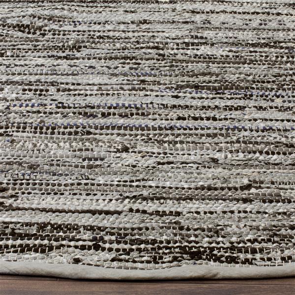 Safavieh Rag Rug Square Rug - 6-ft x 6-ft - Cotton - Grey