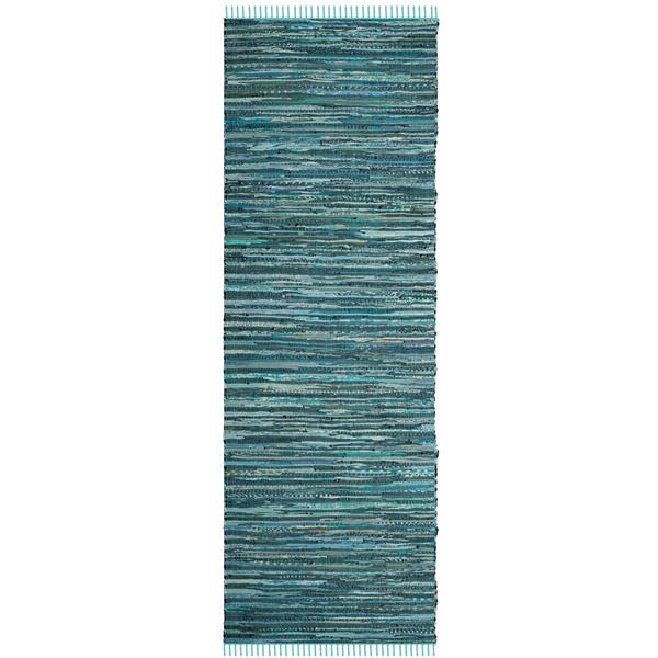 Safavieh Rag Rug - 2.3-ft x 8-ft - Cotton - Turquoise/Multi