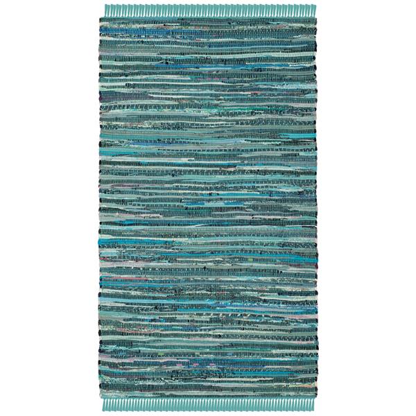 Safavieh Rag Rug - 3-ft x 5-ft - Cotton - Turquoise/Multi RAR127C-3 | RONA