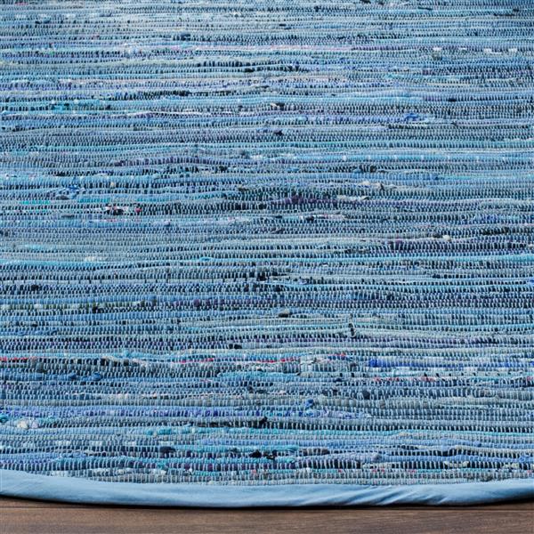 Safavieh Rag Rug Round Rug - 6-ft x 6-ft - Cotton - Blue/Multi