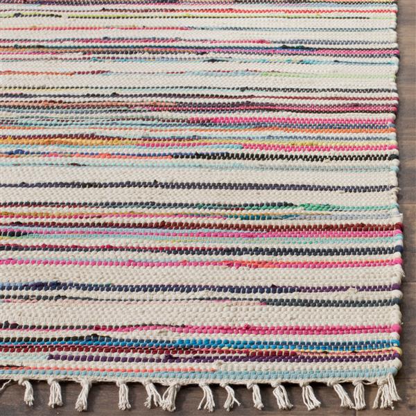 Safavieh Rag Rug Square Rug - 6-ft x 6-ft - Cotton - Ivory/Multi