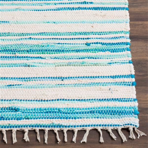 Safavieh Rag Rug - 5-ft x 8-ft - Cotton - Ivory/Green
