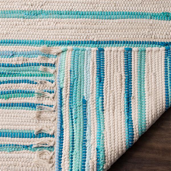 Safavieh Rag Rug - 5-ft x 8-ft - Cotton - Ivory/Green
