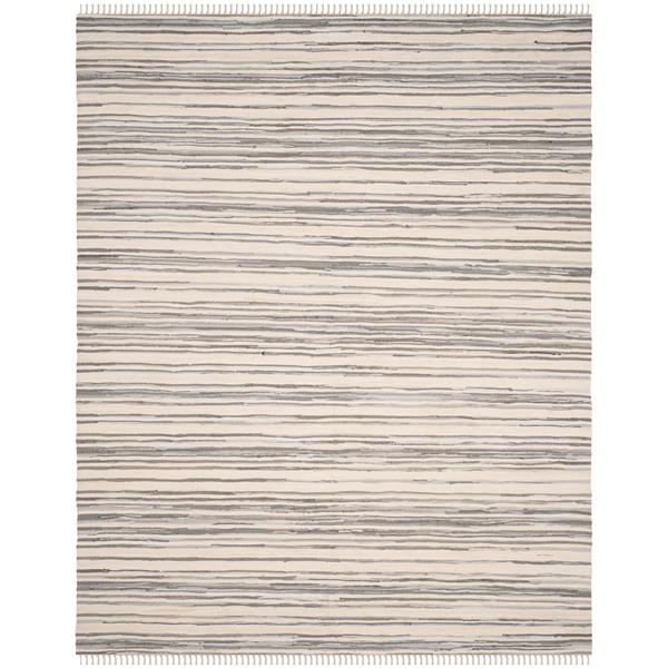 Safavieh Rag Rug - 5-ft x 8-ft - Cotton - Ivory/Grey