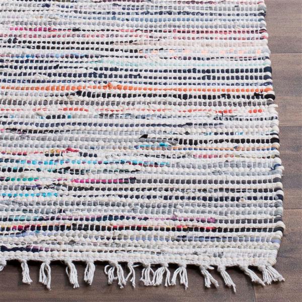 Safavieh Rag Rug - 2.3-ft x 7-ft - Cotton - Ivory/Multi