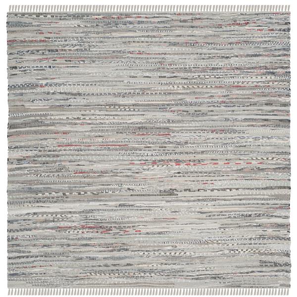 Safavieh Rag Rug Square Rug - 6-ft x 6-ft - Cotton - Grey