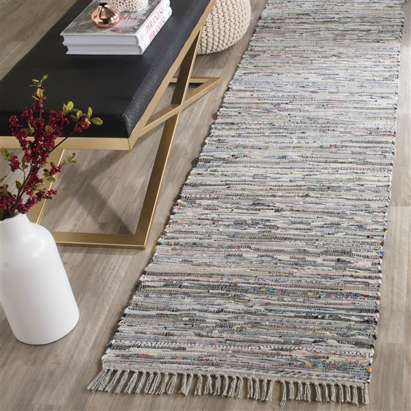 Safavieh Rag Rug - 2.3-ft x 8-ft - Cotton - Grey