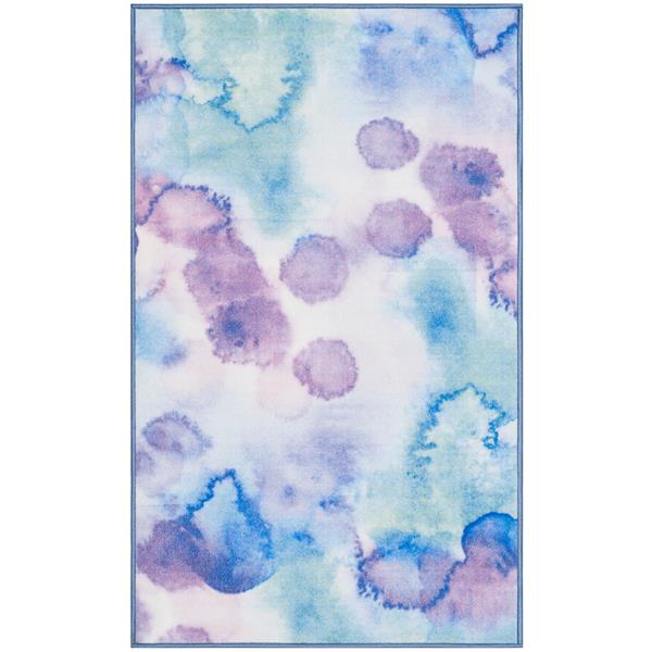 Safavieh Paint Brush Rug - 3-ft x 5-ft - Nylon - Blue/Lavender