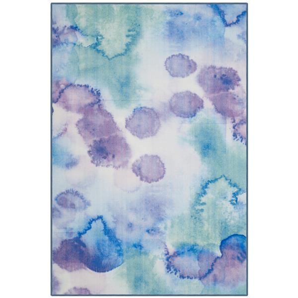 Safavieh Paint Brush Rug - 5.1-ft x 7.5-ft - Nylon - Blue/Lavender