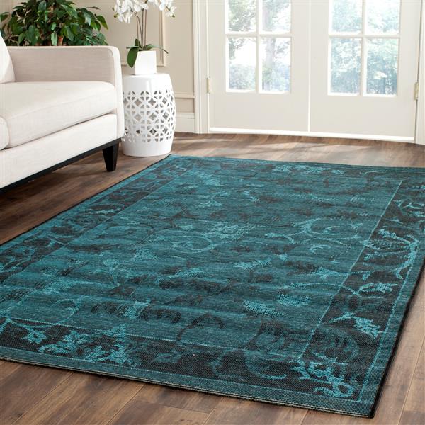 Safavieh Palazzo Rug - 2-ft x 3.5-ft - Polypropylene - Black/Turquoise