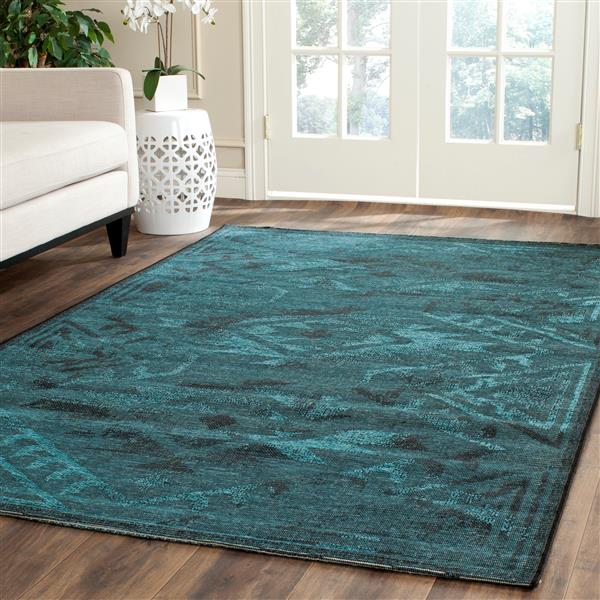 Safavieh Palazzo Rug - 4-ft x 6-ft - Polypropylene - Black/Turquoise