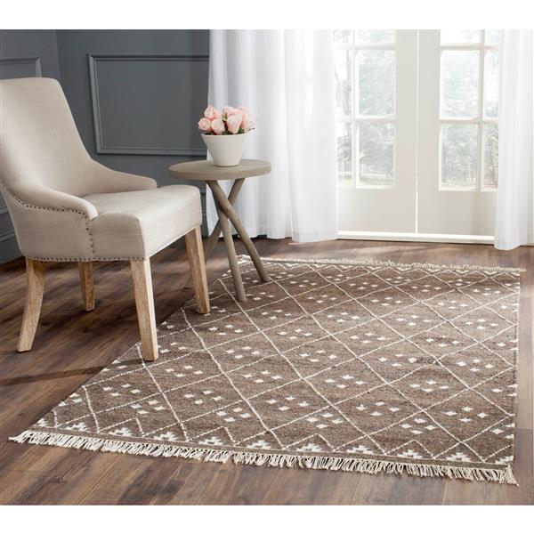 Safavieh Natural Kilim Rug - 3-ft x 5-ft - Wool - Brown/Ivory