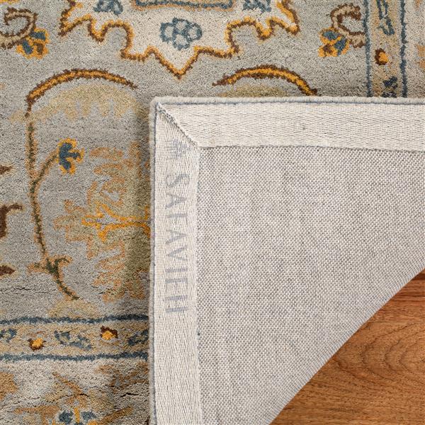 Safavieh Heritage Rug - 9.5-ft x 13.5-ft - Wool - Light Grey/Grey
