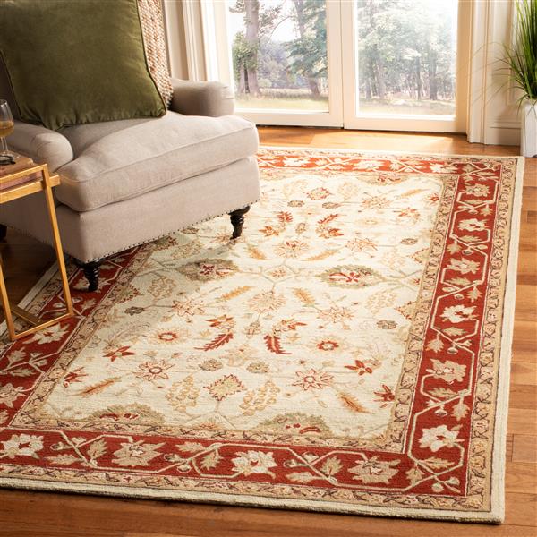 Safavieh Chelsea Rug - 8.8-ft x 11.8-ft - Wool - Ivory/Rust