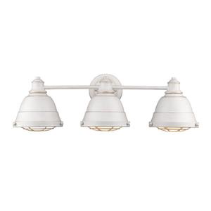 Golden Lighting Bartlett 3-Light Bath Light Vanity - French White