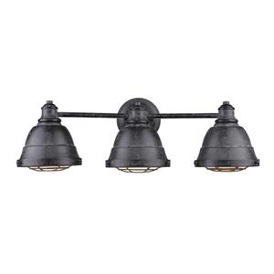 Golden Lighting Bartlett 3-Light Bath Light Vanity - Black