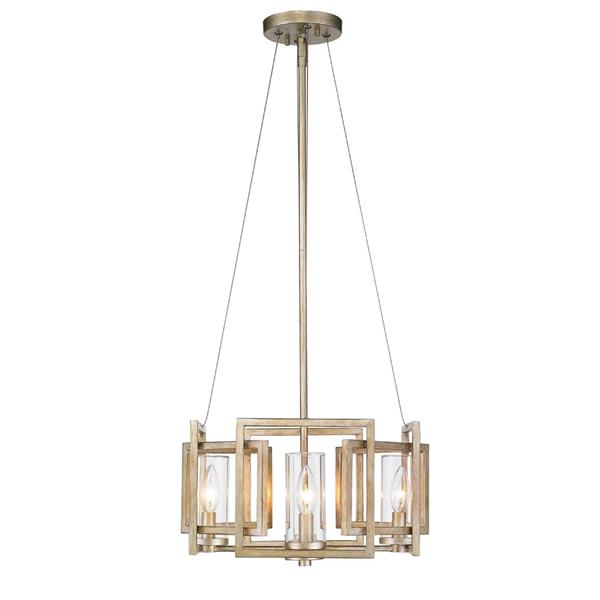 Golden Lighting Marco Semi-Flush Convertible Light - White Gold