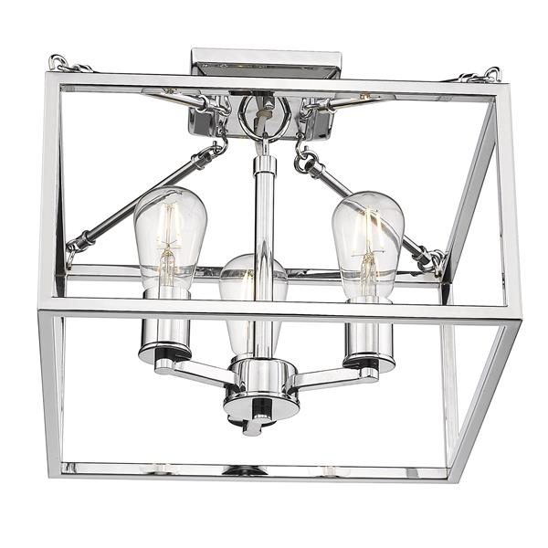 Golden Lighting Wesson Semi-Flush Light - Chrome