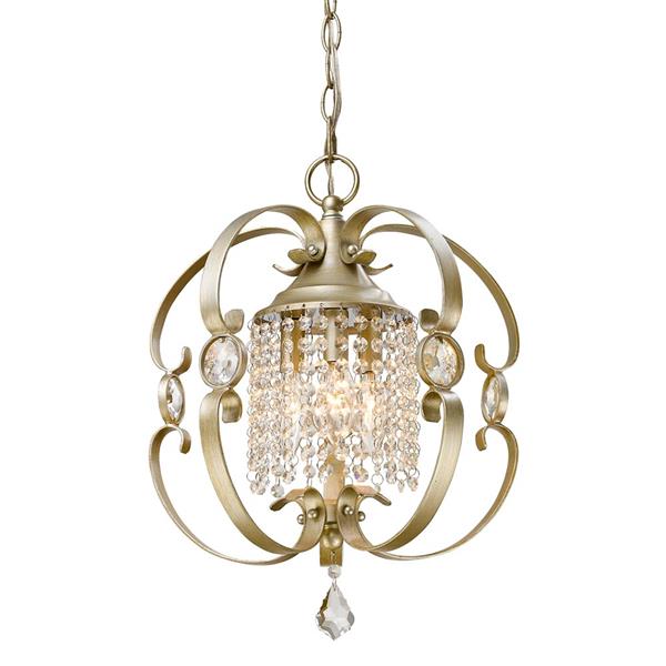 Golden Lighting Ella Semi-Flush Light - White Gold