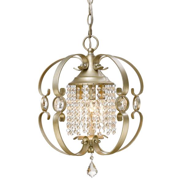 Golden Lighting Ella Semi-Flush Light - White Gold