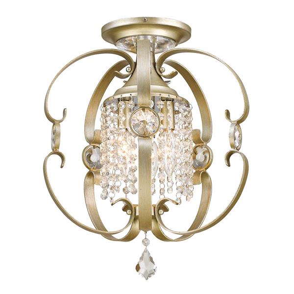 Golden Lighting Ella Semi-Flush Light - White Gold