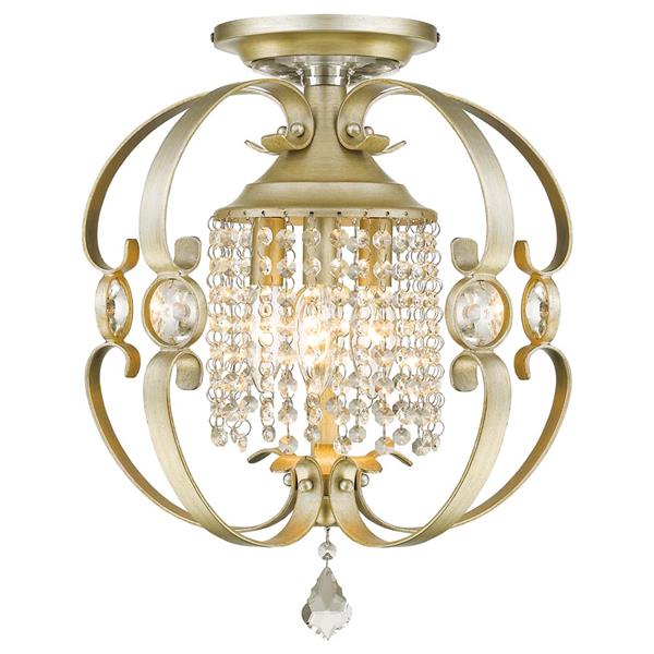 Golden Lighting Ella Semi-Flush Light - White Gold