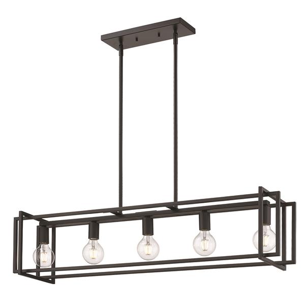 Golden Lighting Tribeca Linear Pendant Light - Black