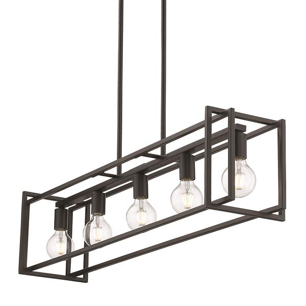 Golden Lighting Tribeca Linear Pendant Light - Black