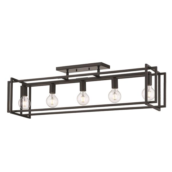 Golden Lighting Tribeca Linear Pendant Light - Black