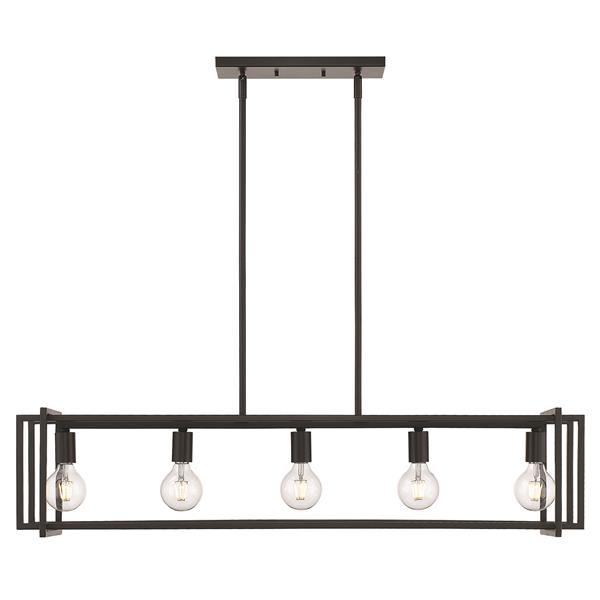 Golden Lighting Tribeca Linear Pendant Light - Black