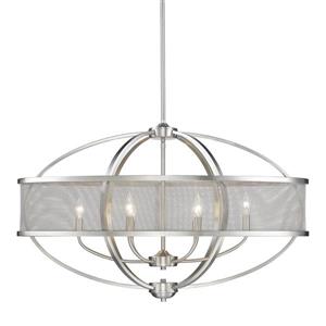 Golden Lighting Colson Linear Pendant Light with Shade - Pewter