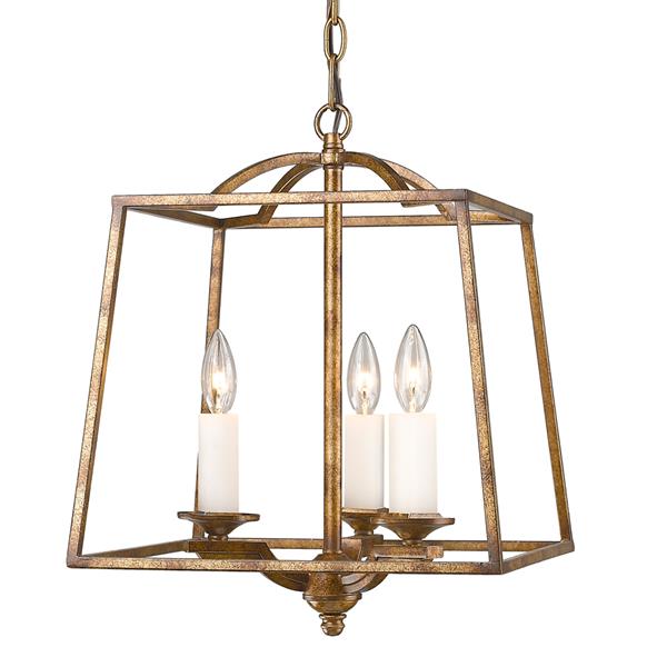 Golden Lighting Athena 3-Light Pendant Light - Grecian Gold