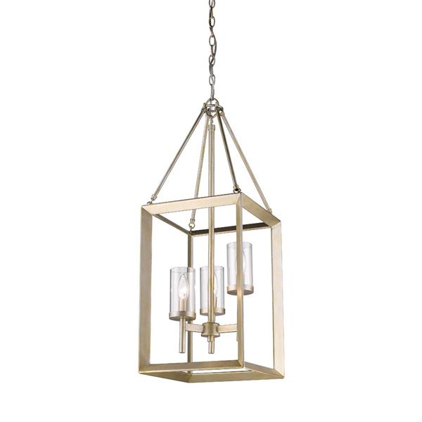 Golden Lighting Smyth 3-Light Pendant Light - White Gold