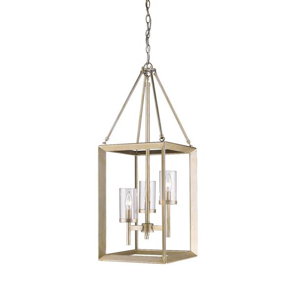 Golden Lighting Smyth 3-Light Pendant Light - White Gold