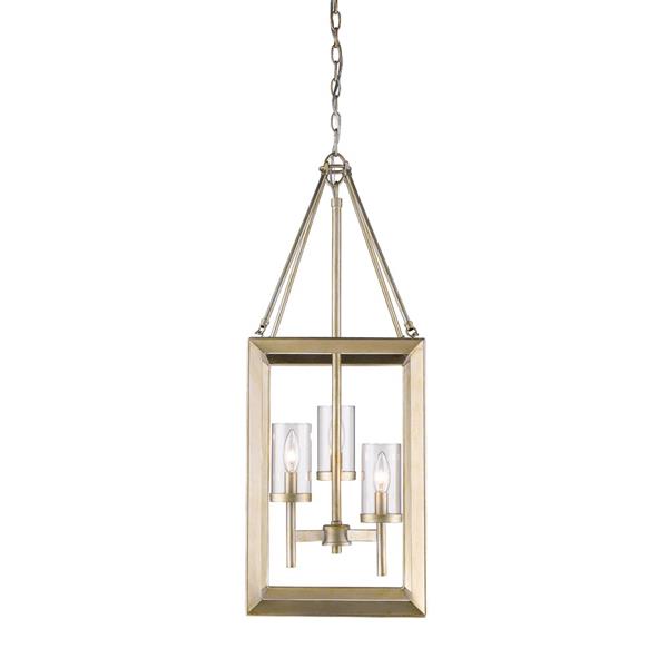 Golden Lighting Smyth 3-Light Pendant Light - White Gold