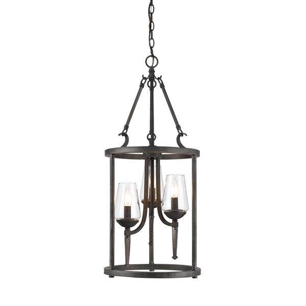 Golden Lighting Marcellis 3 Light Pendant Dark Natural Iron Rona - Golden Lighting 3 Light Pendant Golden Lighting Marcellis 3 Light Pendant Dark Natural Iron Rona - Golden Lighting 3 Light Pendant
