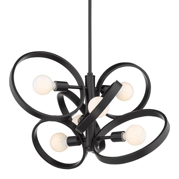 GOLDEN LIGHTING Lustre à 6 lumières «Sloane», noir | RONA