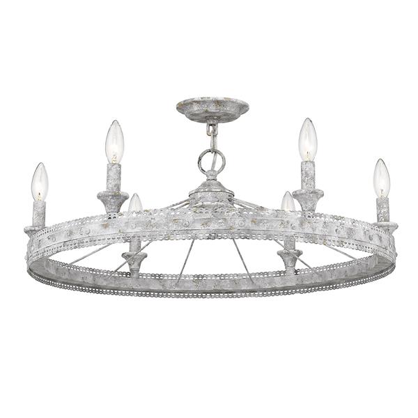 Golden Lighting Ferris 6-Light Chandelier - Oyster