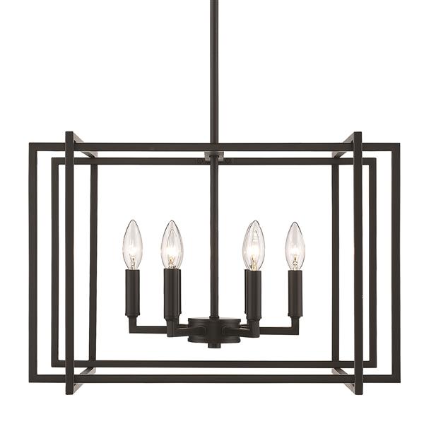 Golden Lighting Tribeca 6-Light Chandelier - Black