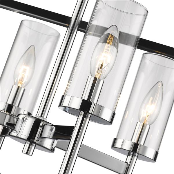 Golden Lighting Smyth 4-Light Chandelier With Clear Glass - Chrome