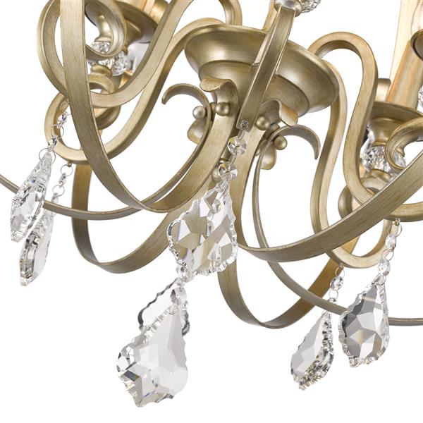 Golden Lighting Ella 6-Light Chandelier - White Gold