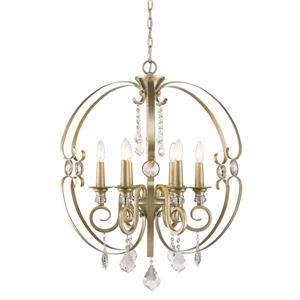 Golden Lighting Ella 6-Light Chandelier - White Gold