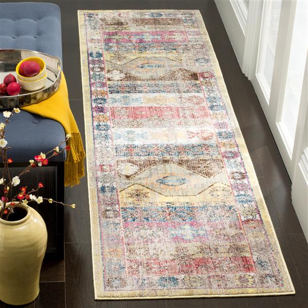 Safavieh Bristol Geometric Rug - 2.3-ft x 8-ft - Polyester - Multicolour