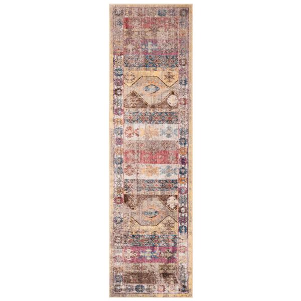 Safavieh Bristol Geometric Rug - 2.3-ft x 8-ft - Polyester - Multicolour