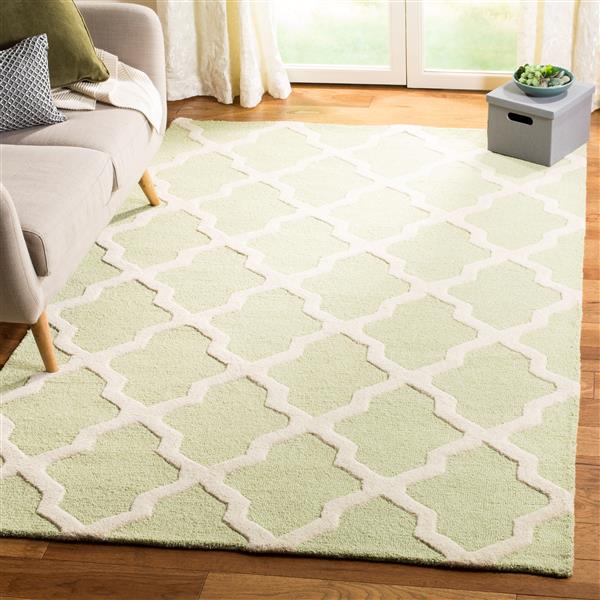 Safavieh Cambridge Trellis Rug - 3-ft x 5-ft - Wool - Light Green